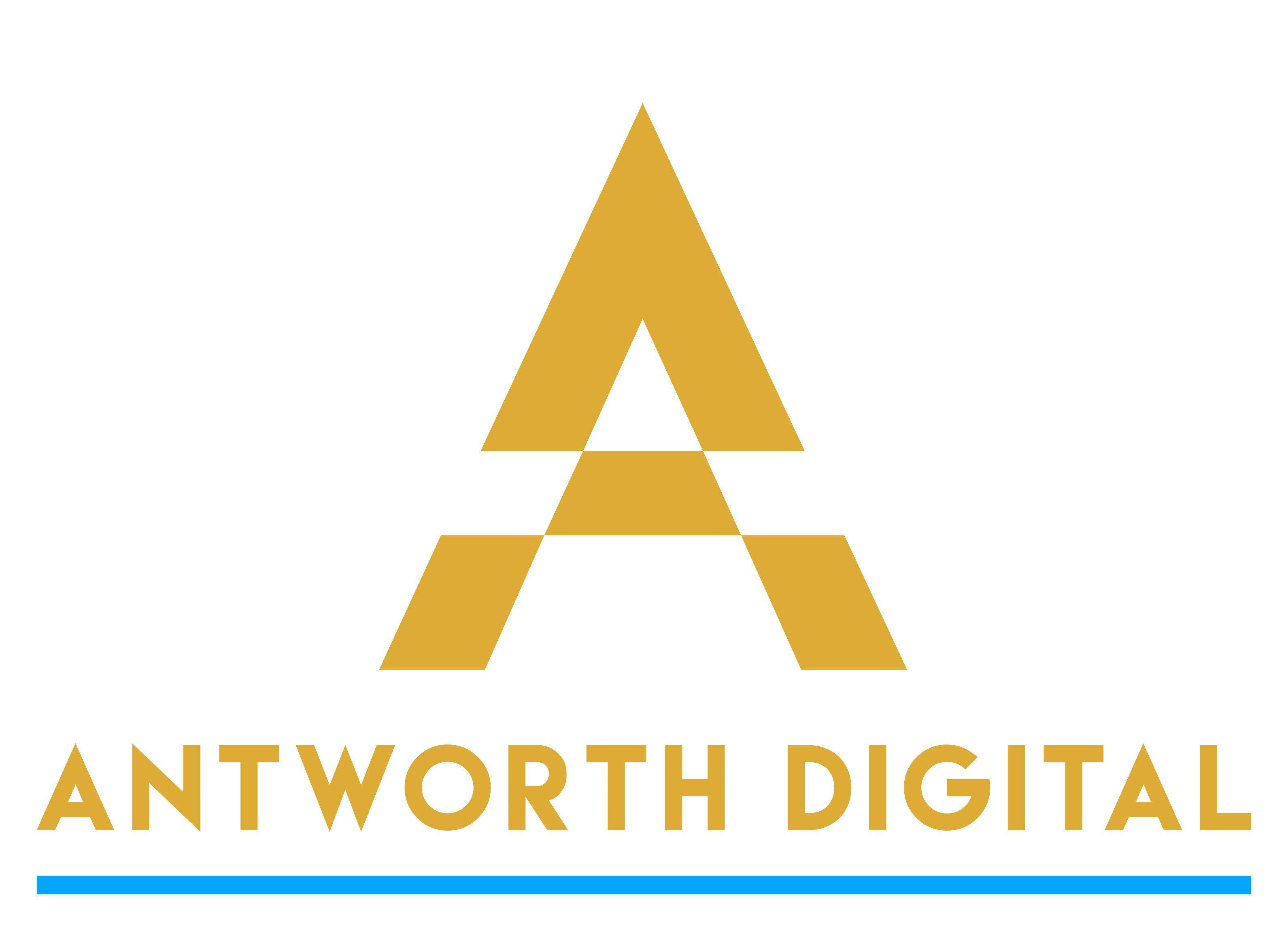 Antworth Digital logo - A stylized letter A with a modern, bold font and blue color scheme, representing a cutting-edge digital media agency.